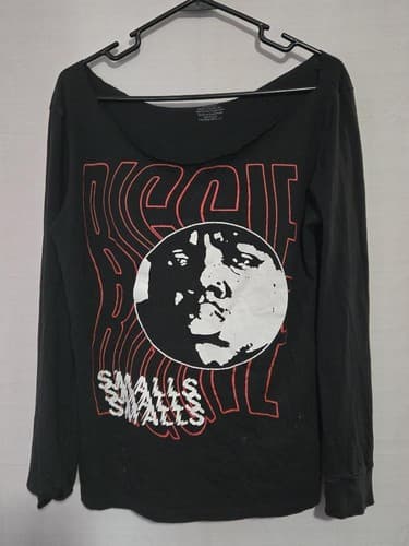 Biggie Smalls Long Sleeve T-Shirt Mens X-Small Graphic Logo Casual Tee #S15s