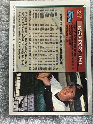 1994 Topps Traded - Mark Portugal #22T (m2) - Thumbnail 2