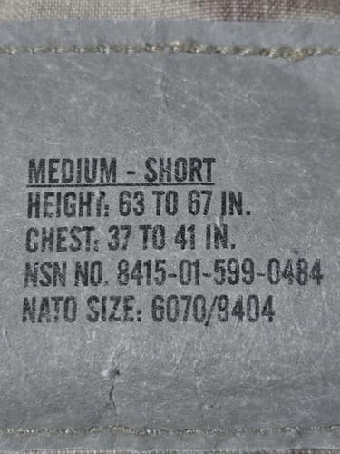 US Army FRACU Multicam Jacket Medium Short Flame Resistant OCP NSN - Thumbnail 7