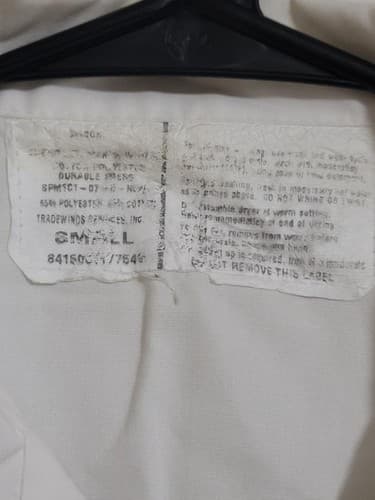 USGI White Medical Smock Short Sleeve Small Military Uniform Top - Thumbnail 2