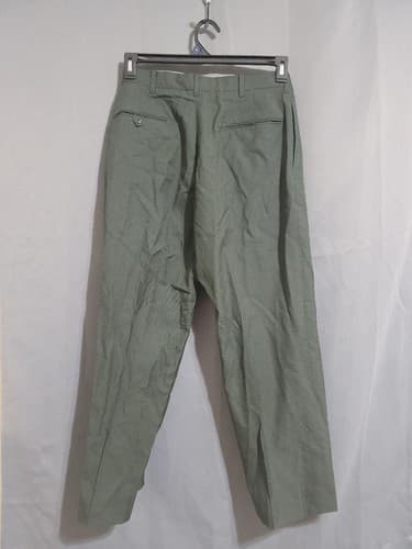 Men's Military Uniform Poly/Wool Dress Trousers Pants 33S Serge Green #44v - Thumbnail 3