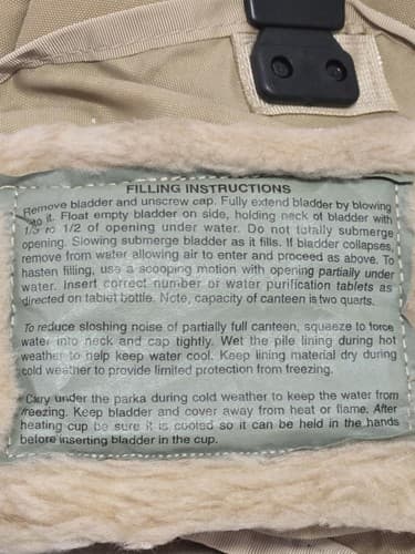 USGI Military Desert Tan 2 Quart Canteen Cover Case w/ Strap – U.S. Army - Thumbnail 3