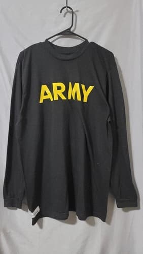LARGE - APFU Long Sleeve Shirt Army Black and Gold #10z
