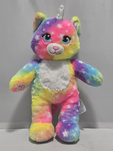 Build-A-Bear Workshop Rainbow Starry Skies Kitty Cat Plush Stuffed Animal #S63s