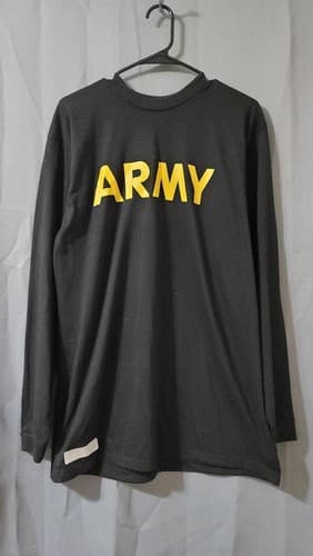 LARGE - APFU Long Sleeve Shirt Army Black and Gold #61L