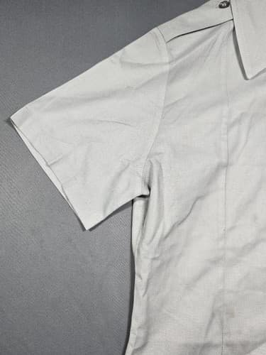 Defense Logistics Agency Gray Military Uniform Shirt Women's 8R Short Sleeve #M4 - Thumbnail 3