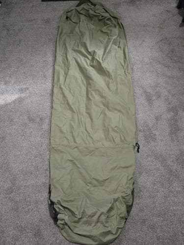 US Military Woodland Bivy Cover Goretex Sleeping Bag Cover Waterproof EXC #S42s - Thumbnail 2