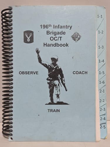 196th Infantry Brigade Soldier Doctrine 2 Books in 1 Joint Pacific Manual