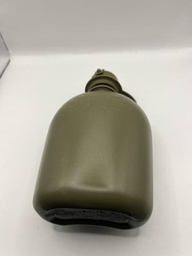 US Military Issue 1QT O.D. Canteen, Cover & Stainless Steel Canteen Cup Trio #E5 - Thumbnail 7