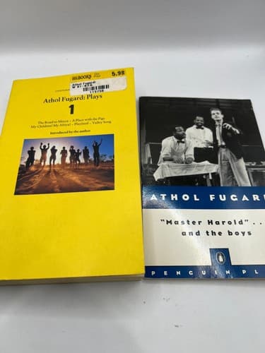 Lot of 2 Vintage Athol Fugard Drama Books Plays One Master Harold Road to Mecca