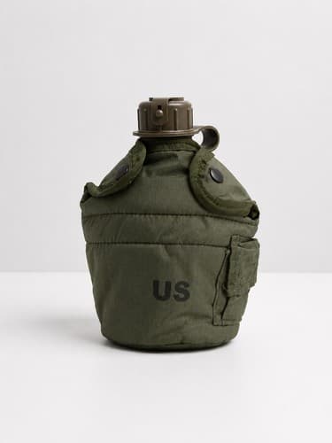 US Military Issue 1QT O.D. Canteen, Cover & Stainless Steel Canteen Cup Trio #E5