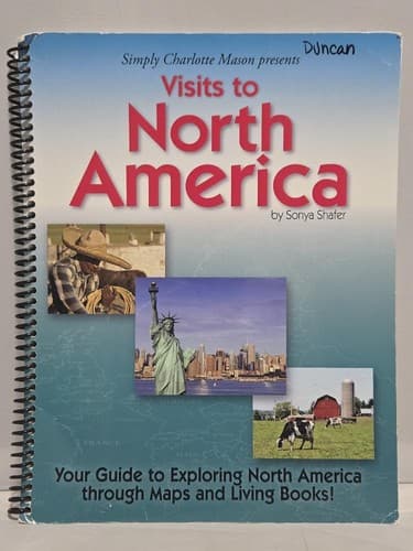 Visits to North America Geography Resource Book Spiral Bound VGC #S84s