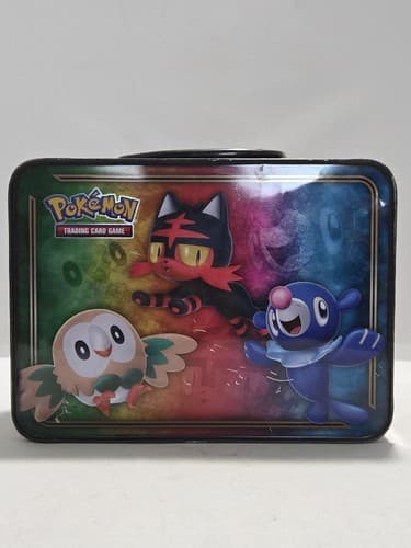 Pokémon Trading Card Metal Tin Storage Case – Rowlet Litten Popplio Art#M59m - Thumbnail 2
