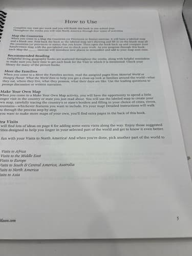 Visits to North America Geography Resource Book Spiral Bound VGC #S84s - Thumbnail 4