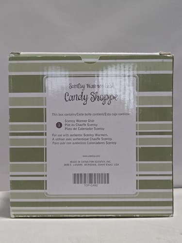 Candy Shoppe Replacement Optional Dish – Green Stripe Wax Warmer Accessory#M51m - Thumbnail 2