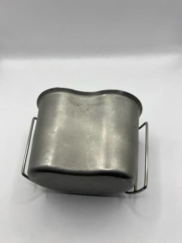 US Military Issue 1QT O.D. Canteen, Cover & Stainless Steel Canteen Cup Trio #E5 - Thumbnail 9