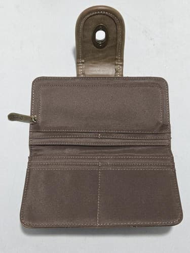 Justin Women’s Western Wallet – Brown Leather Turn-Lock Clutch Bifold #M58m - Thumbnail 3