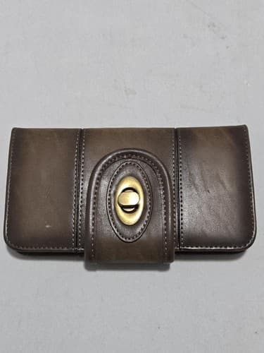 Justin Women’s Western Wallet – Brown Leather Turn-Lock Clutch Bifold #M58m
