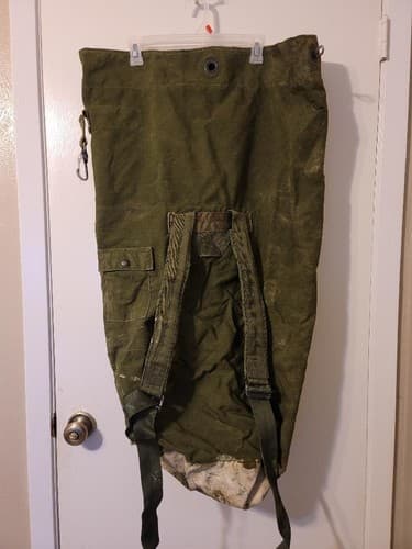 Military Duffle Bag, OD Green Nylon Sea Bag Carry Straps Army Duffel #81w