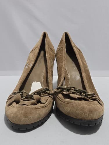 Enzo Angiolini Women’s 11M Brown Suede Horsebit Heels Lug Sole Loafer Pumps DC64 - Thumbnail 2
