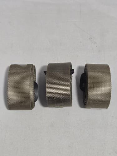 Lot of 3 Military Brown Riggers Belts Heavy Duty Nylon Tactical Army Compliant