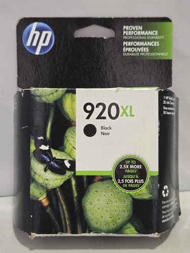 HP 920XL Black Ink Cartridge High Yield OfficeJet expiration 2017 CD975AN #S70s