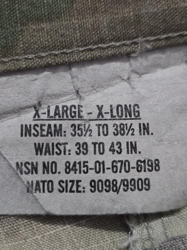 US Army A2CU OCP Pants Large Long – Flame Resistant Aircrew Combat TrousersP46p - Thumbnail 4