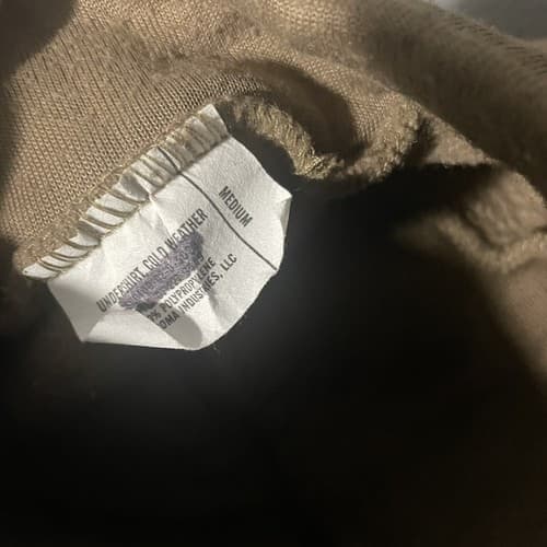 Cold Weather Undershirt Polypropylene Brown Military Size Medium #32y - Thumbnail 2
