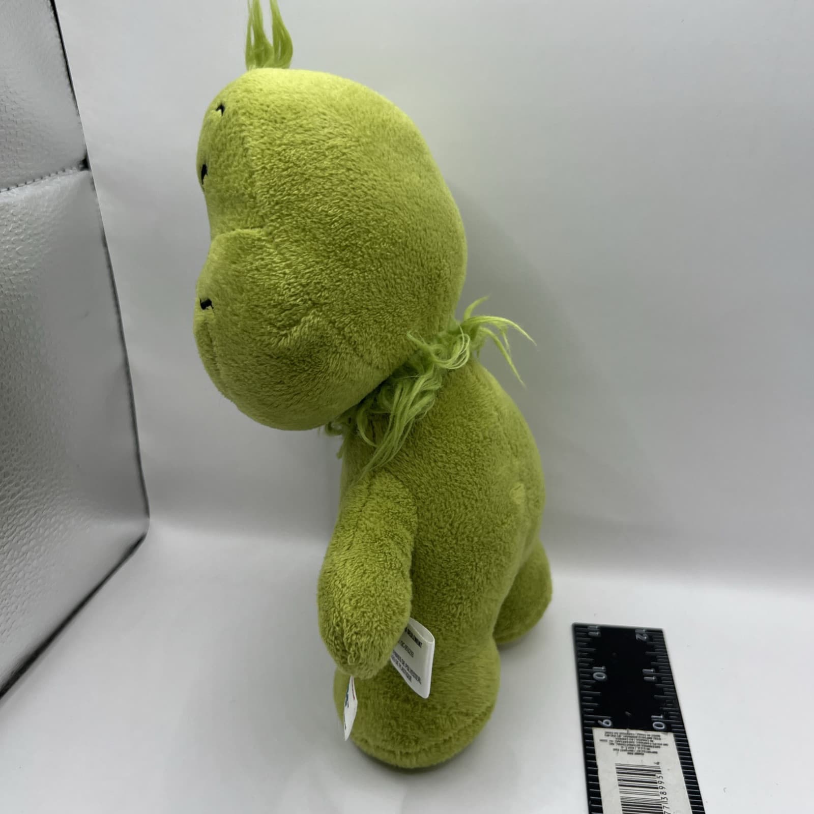 Dr Suess Chubby THE GRINCH Aurora Plush Stuffed Animal 10" Embroidered Eyes - Thumbnail 4