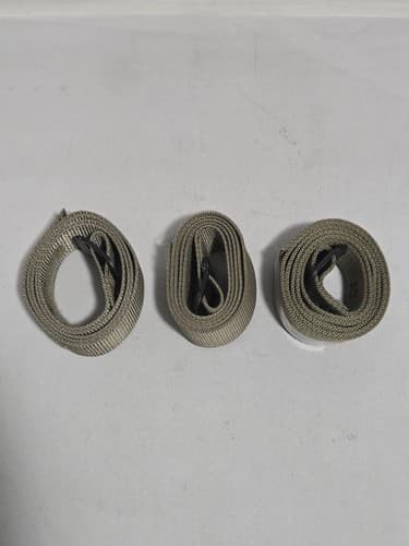 Lot of 3 Military Brown Riggers Belts Heavy Duty Nylon Tactical Army Compliant - Thumbnail 2