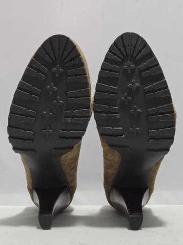 Enzo Angiolini Women’s 11M Brown Suede Horsebit Heels Lug Sole Loafer Pumps DC64 - Thumbnail 6