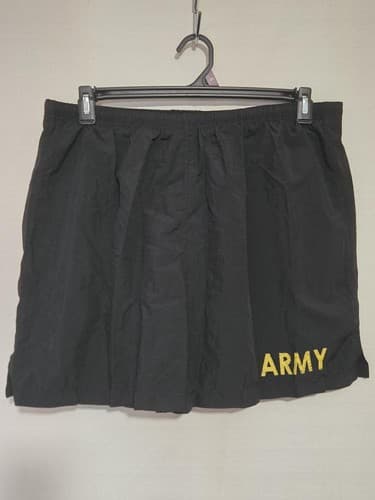 US Army APFU PT Uniform Lot Shirt and Shorts Size Large Short Sleeve Black - Thumbnail 5