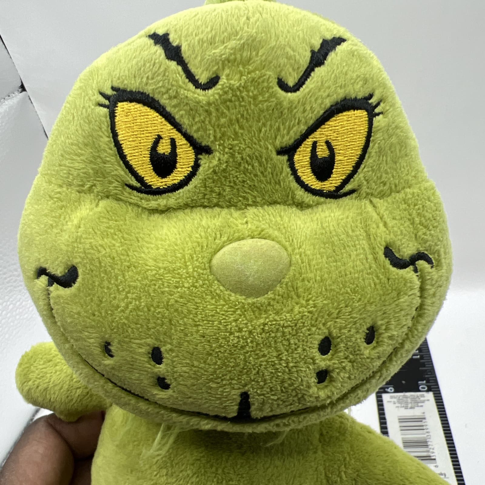 Dr Suess Chubby THE GRINCH Aurora Plush Stuffed Animal 10" Embroidered Eyes - Thumbnail 7