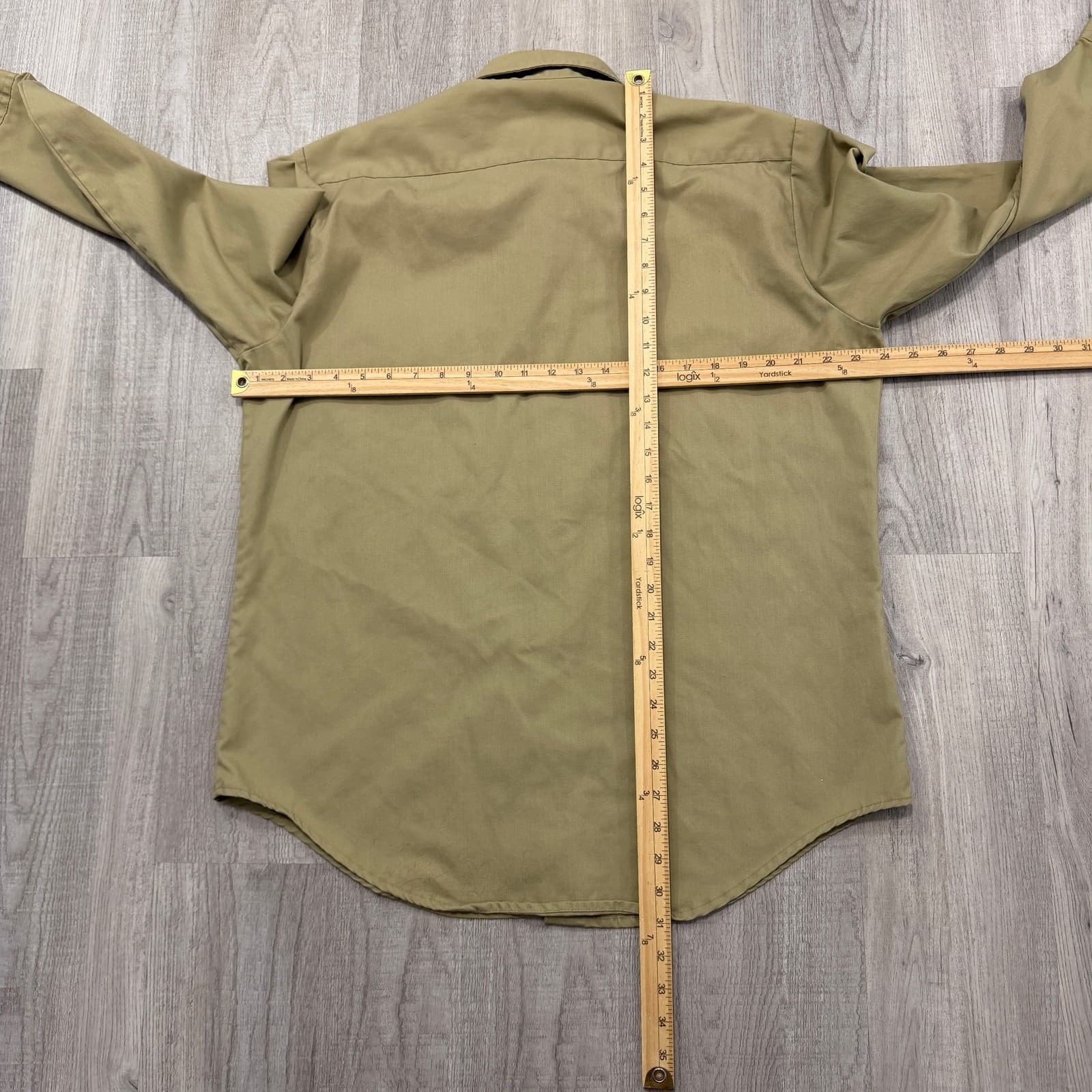 Big Mac Work Shirt Mens 2XL Tan Button Up Long Sleeve Workwear Utility - Thumbnail 7