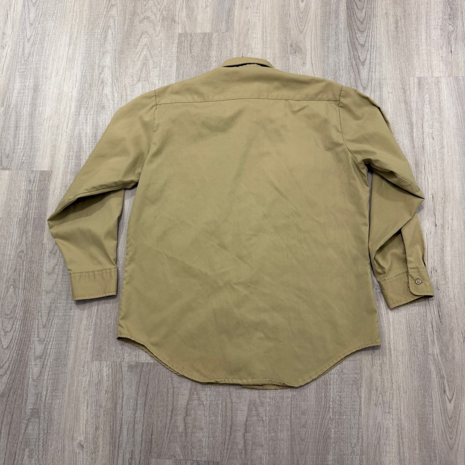Big Mac Work Shirt Mens 2XL Tan Button Up Long Sleeve Workwear Utility - Thumbnail 5