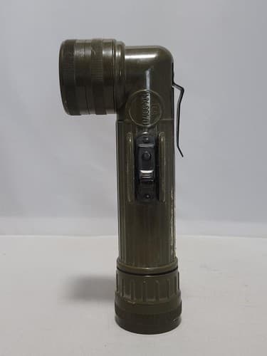 US Military Angle Head Flashlight OD Green w/ 2 Red Lenses Field Duty Light - Thumbnail 4