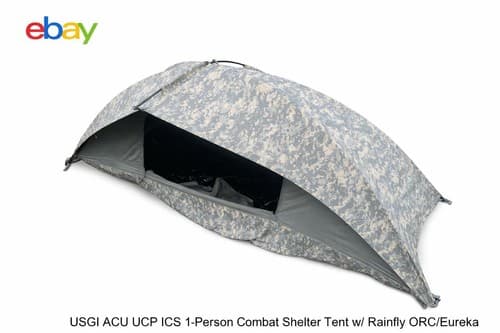 USGI ACU UCP ICS 1-Person Combat Shelter Tent w/ Rainfly ORC/Eureka
