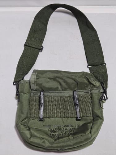 Lot of 2-2 Qt Canteen Cover Pouch Insulate W/Strap 8465-00-927-7485 #G25g A - Thumbnail 2