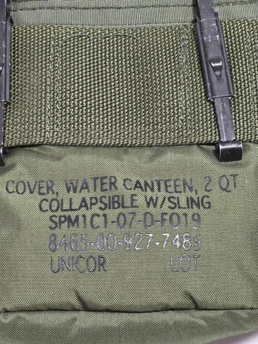 Lot of 2-2 Qt Canteen Cover Pouch Insulate W/Strap 8465-00-927-7485 #G25g A - Thumbnail 3