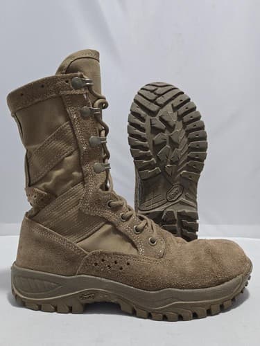 Belleville Men's 7.5R Brown Leather Military Boots USGI Steel Toe Combat #Q6q