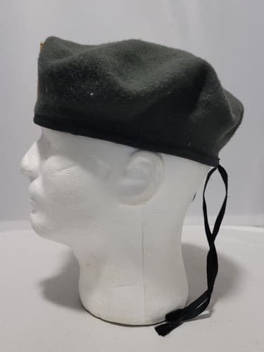 Garrison Army Green Wool Beret Size: (7 1/4) NSN: 8405-01-600-4106 #C29c - Thumbnail 3