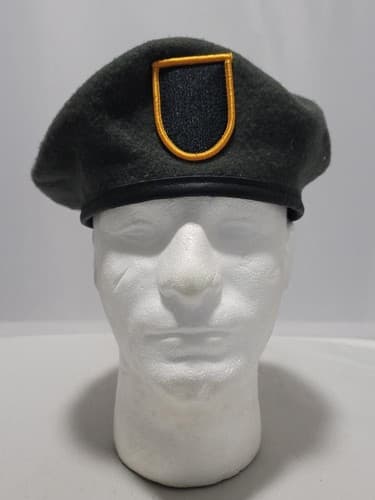 Garrison Army Green Wool Beret Size: (7 1/4) NSN: 8405-01-600-4106 #C29c