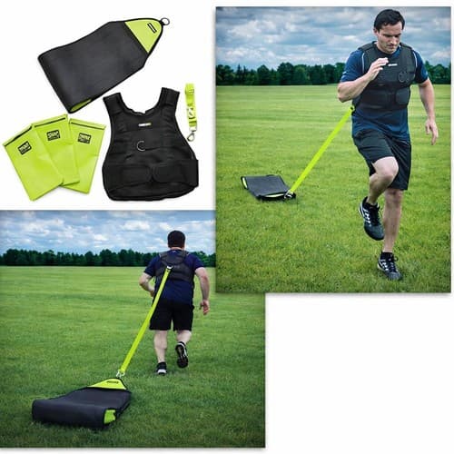 PER4M Power Drag Bag w/ Harness Strap Resistance Training VGC
