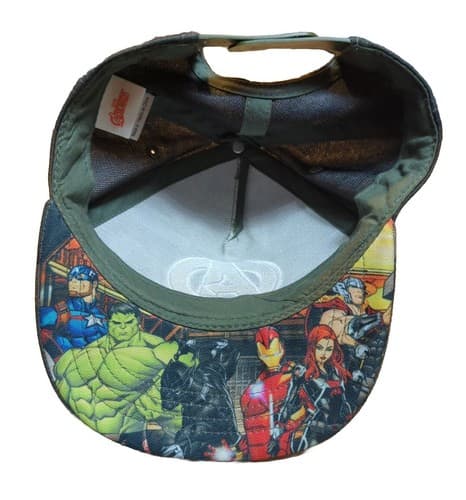 Avengers Brown Camouflage Snapback Cap - Marvel Men's One Size Hat - Thumbnail 2