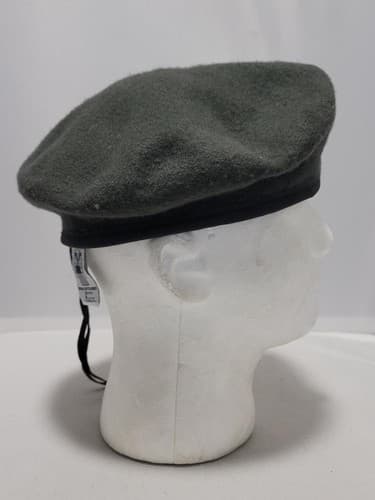 Garrison Army Green Wool Beret Size: (7 1/4) NSN: 8405-01-600-4106 #C29c - Thumbnail 2
