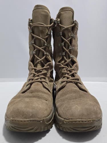 Belleville Men's 7.5R Brown Leather Military Boots USGI Steel Toe Combat #Q6q - Thumbnail 2