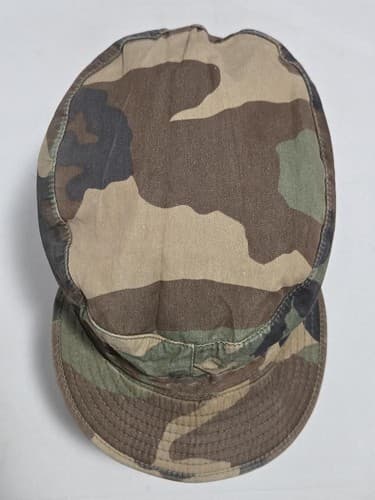 Vintage US Army Woodland Camo Cold Weather Cap 7 1/4 USGI 8415-01-084-1086 VGC - Thumbnail 6