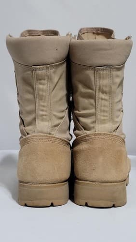 Men's Combat Boots Tan vibram sole SZ 10.5W #81k - Thumbnail 5