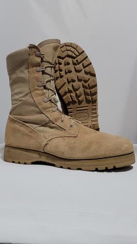 Men's Combat Boots Tan vibram sole SZ 10.5W #81k