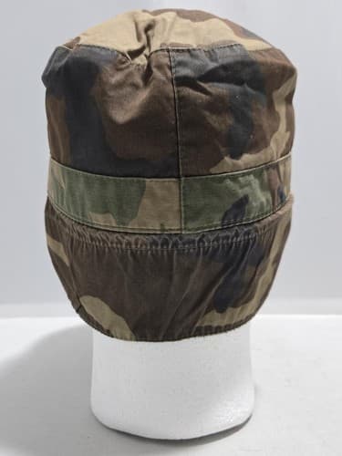 Vintage US Army Woodland Camo Cold Weather Cap 7 1/4 USGI 8415-01-084-1086 VGC - Thumbnail 4